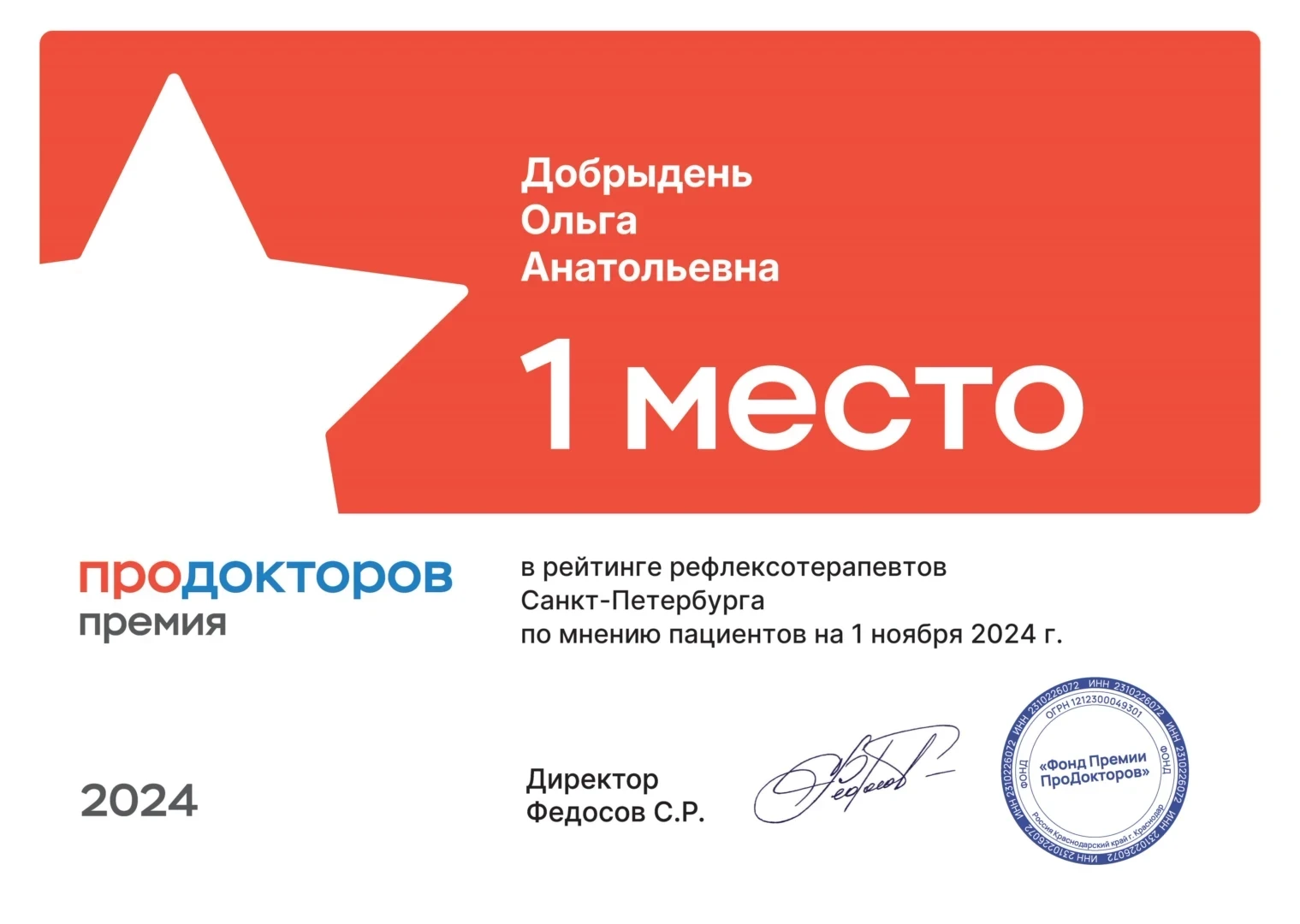 Добрыдень Ольга Анатольевна