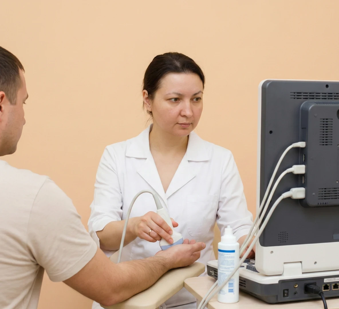 Врач проводит УЗИ