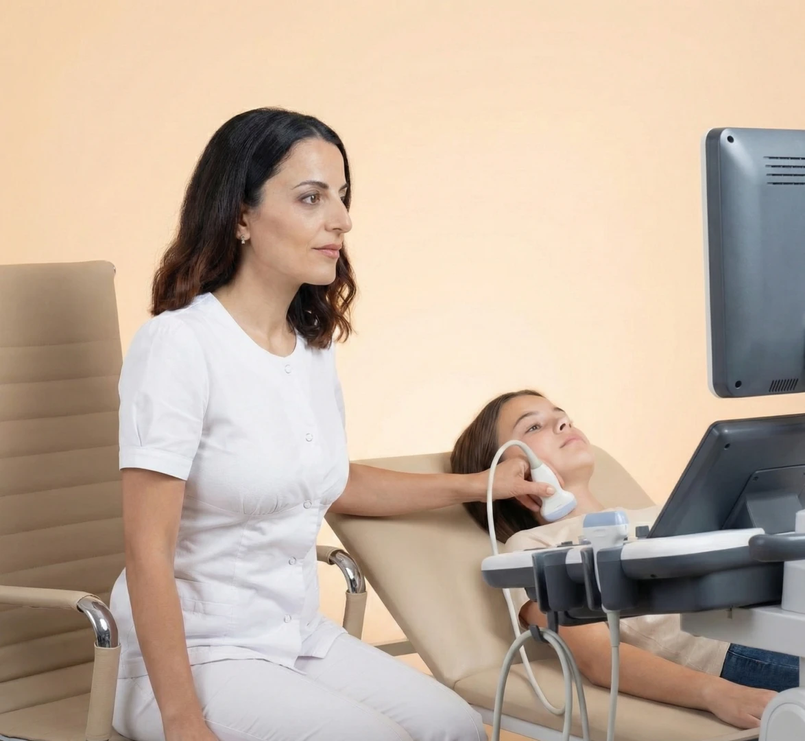 Врач проводит диагностику