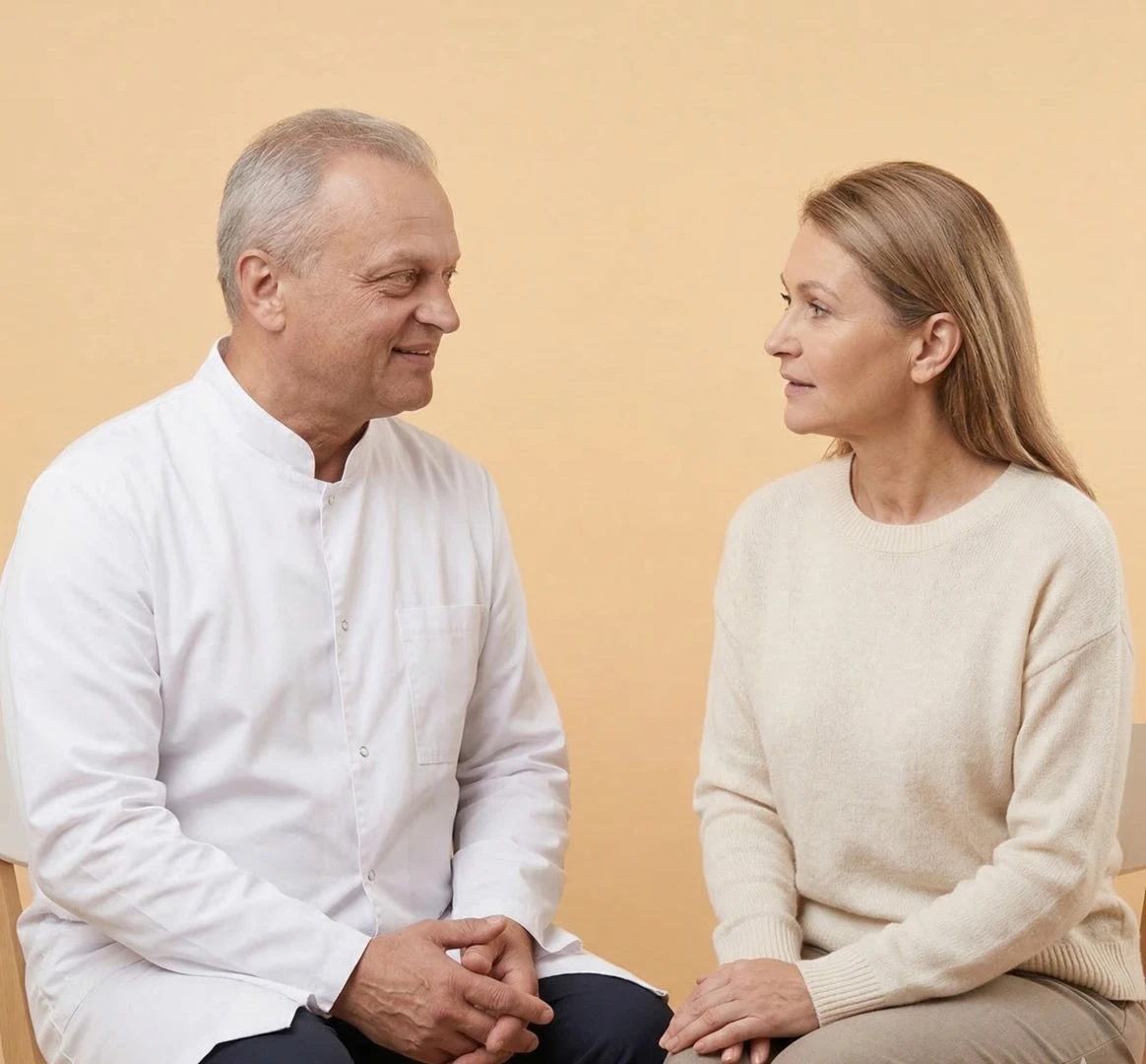 Врач разговаривает с пациентом